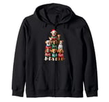 Christmas Dog Tree Xmas Ugly Jumper Zip Hoodie