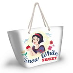 Blanche-Neige Sweet-Sac de Plage Soleil, Blanc, 52 x 37 cm