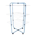 MSV Tower Clothes Airer 3 Levels 27M, White and Blue