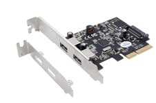 Exsys Ex-12001-2, Pcie, Usb 3.2 Gen 1 (3.1 Gen 1), Ce, Fc, Asmedia Asm2142, 10 Gbit/S, 0 - 55 °C