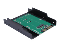 DELTACOIMP – M.2 to SATA adapter, 3.5" plastic tray, 22pin, NGFF (KT001B)