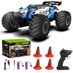 FEIMUOSI Voiture Télécommandée Tout Terrain: 1: 18 Offroad RC Voiture avec lumière LED, 2,4 GHz Tout Terrain Crawlers RC Voiture Télécommandée avec 2 Batteries, 20 km/h RC Truck pour Enfant Adulte