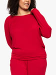 Cyberjammies Windsor Knit Slouch Pyjama Top, Red