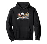 Santa Reindeer Crane Truck Christmas Driver Team Lover Kids Pullover Hoodie