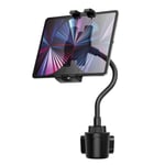 Car Cup Holder Gooseneck Tablet Mount, Tablet Phone Cupholder Stand with