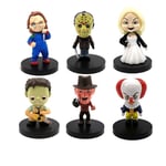 6Pcs Horror Movie Halloween Bride of Chucky Action Figure Model Scenes Doll Toys