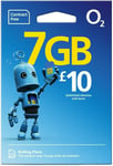 O2 Sim Card Pay As You Go £10 7GB Data Unlimited Calls Standard Micro Nano £0.2p