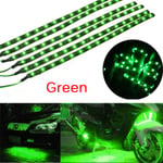 Vattentät DC 12V Motor LED Strip Underbody Light Green 6Pcs