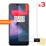 3 Pack of CLEAR LCD Screen Protector Cover Guards for OnePlus 6 (One Plus 6)