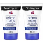 Neutrogena Formule Norvégienne Crème Mains Concentrée L'originale, 50 ml 2x50