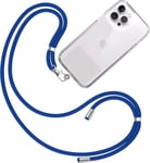 Cordon Collier Laniere Portable [Bleu Électrique] - Sangle Accrocher Coque Cou Pour Pochette Telephone - Accessoire Bandouliere Attache Porte Etui Lanyard Femme Homme Protection Integrale