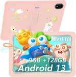 U10Kid Tablette Enfants 10.1 Pouces Android 13,Tablette Tactiles Quad Core 9 Go +128 Go/Tf 1To,Kids Space,Widevine L1,Gps,8Mp+5Mp,Matériau En Silicone Alimentaire