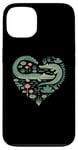 iPhone 13 Cute Alligator Heart Crocodile Gator for Kids Case