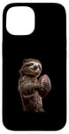 Coque pour iPhone 15 Ballon de football américain paresseux