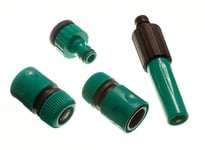 2 QUICK FIX GARDEN HOSE TOOLS 1 TAP CONNECTOR + REDUCER + 1 SPRAY NOZZLE19C24