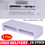 Desktop PC Laptop Monitor Stand Computer Screen Riser Home Office Storage Shelf