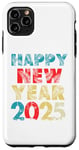 Coque pour iPhone 11 Pro Max Happy New Year 2025 Vintage Retro Kids Men Women Family