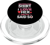 Couple Valentines Day Romantic Relationship Funny Boyfriend PopSockets PopGrip for MagSafe