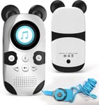 Lecteur Mp3 Enfant 64Go Bluetooth 5.3,18 Musiques De Sommeil Intégrées,Haut-Parleur,Enregistrement À Une Touche,Panda Mignon Portable Pour Un Son Hifi Sans Perte,Radio Fm,Enregistrement Vocal