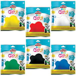 Play-Doh Air Clay Lot de 6 kits de sculpture de 56,7 g (blanc, bleu, rouge, vert, jaune, noir)