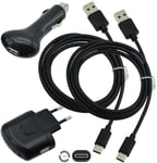 4in1 Charging Set 2x USB-C Data Cable + Car Charger Cable for Realme GT Neo 3 5G