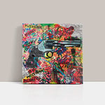 Declea Tableau moderne Impression glamour Gun Pistolet pop art - décor moderne pour la maison cadre pour le salon décoration maison