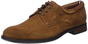 Tommy Hilfiger Men Derby Shoes Casual Suede, Brown (Coconut Grove), 6.5 UK