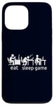 Coque pour iPhone 13 Pro Max Eat Sleep Game All Gamer Life At The Table Humour Gaming