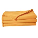 Poyet Motte poleco Fleece Blanket Polyester Honey, polyester, hot honey, 240x220 cm