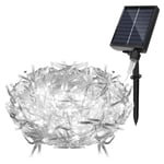 Guirlande Lumineuse Solaire Extérieure led Rideau Lumineux Décoration de Noël Étanche IP44 Blanc Froid 15M 600LEDs - Vingo