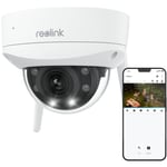 Reolink 4K 8MP Camera Surveillance Exterieure 2.4/5GHz WiFi, Anti-vandalisme IK10, Détection de Personne/Véhicule, Zoom Optique 5X, Time Lapse