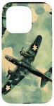 Coque pour iPhone 15 Pro Bombardier B-17G Green Pop Art Tropical B-17 Flying Fortress de la Seconde Guerre mondiale