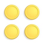 eXtremeRate PlayVital Switch Joystick Caps, Switch Lite Thumbstick Caps, Silicone Analog Cover for Switch OLED Joycon Thumb Grip Rocker Caps for Nintendo Switch & Switch Lite - Bright Yellow