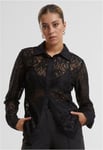 Urban Classics Mesh blus med långa ärmar (black,5XL)