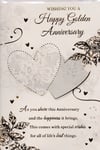 50th Golden Wedding Anniversary Card Special Couple 7"x5"