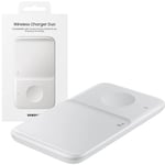 SAMSUNG DUO WIRELESS QI CHARGING PAD FOR 2 DEVICES - WHITE - 	EP-P4300TWEGGB