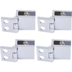 Litzee - 4 pcs Charnière En Verre Clip Pince Pinces Charnière De Porte En Verre Installation Facile Support En Verre Durable Meubles Charnière De