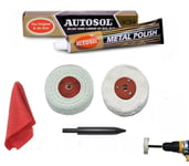 Autosol Metal Aluminium Polish Polishing Kit Removes Tarnishes & Polishes