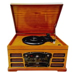 Record Player Turntable Retro 3 Speed Vinyl with Speakers Radio USB MP3  (NO CD)