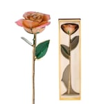 White 24k Gift Gold Rose Forever Long Stem Dipped Rose Handcrafted Gift MAI