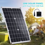 Boat Camping RV Solar Battery Charger Power Bank Battery Cells Solar Panel Kit