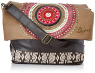 Desigual Bols New Bagtroquelados Flecos, Sac bandoulière - Marron, Taille Unique