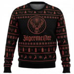 Bebetter Jagermeister Karneval Jultröja Pullover Herr 3D Swe Orange XL