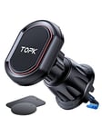 TOPK Car Phone Holder, Magnetic Phone Car Mount, Phone Holder for Cars Air Vent, Upgrade Hook Clip Phone Car Mount with Strongest Magnet for Cellphones