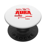 Graphique rouge Max Aura Red PopSockets PopGrip Adhésif