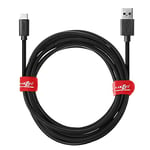 JuicEBitz Phone Charger Cable, USB A to USB C Cable 1.5m, USB Cable, 480mbps, Fast Charger USB C Compatible with Samsung Galaxy, Google Pixel, iPad, LG, Huawei, Sony Xperia + More, Black