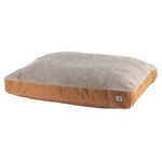 Carhartt Durable Canvas Dog Bed, Premium Pet Bed With Water-Repellent Coating, Large, Carhartt Brown with Sherpa Top