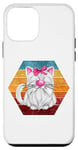 Coque pour iPhone 12 mini White Cat Graphic For Women And Men Vintage Kitten Retro Cat