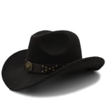 Miesten Villa Chapeu Länsi Cowboy Hattu Talvi Syksy Gentleman Jazz Cowgirl Sombrero Hombre Steampunk Lippalakki Koko 56 58cm