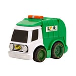 Little Tikes Mes premières voitures Crazy Fast Voiture Série 4 - Camion benne vert et blanc - Véhicule à friction qui parcourt jusqu’à 15 m - Modèle réaliste, facile à tenir - 3 ans +